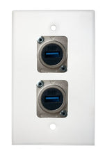 White PROCRAFT SPL-2X-WH-VAR 1 Gang Stainless Pro Audio Installation Wall Plate Loaded, Made in the USA