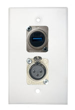 White PROCRAFT SPL-2X-WH-VAR 1 Gang Stainless Pro Audio Installation Wall Plate Loaded, Made in the USA
