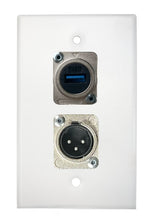 White PROCRAFT SPL-2X-WH-VAR 1 Gang Stainless Pro Audio Installation Wall Plate Loaded, Made in the USA