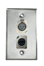 Stainless PROCRAFT SPL-2X-ST-VAR 1 Gang Stainless Pro Audio Installation Wall Plate Loaded, Made in the USA