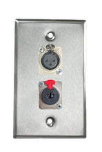 Stainless PROCRAFT SPL-2X-ST-VAR 1 Gang Stainless Pro Audio Installation Wall Plate Loaded, Made in the USA
