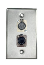 Stainless PROCRAFT SPL-2X-ST-VAR 1 Gang Stainless Pro Audio Installation Wall Plate Loaded, Made in the USA