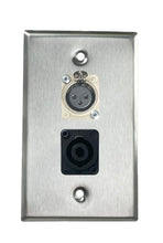Stainless PROCRAFT SPL-2X-ST-VAR 1 Gang Stainless Pro Audio Installation Wall Plate Loaded, Made in the USA