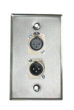Stainless PROCRAFT SPL-2X-ST-VAR 1 Gang Stainless Pro Audio Installation Wall Plate Loaded, Made in the USA