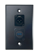 Black PROCRAFT SPL-2X-BK-VAR 1 Gang Stainless Pro Audio Installation Wall Plate Loaded, Made in the USA
