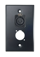 Black PROCRAFT SPL-2X-BK-VAR 1 Gang Stainless Pro Audio Installation Wall Plate Loaded, Made in the USA