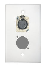 White PROCRAFT SPL-2X-WH-VAR 1 Gang Stainless Pro Audio Installation Wall Plate Loaded, Made in the USA