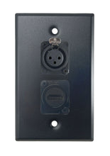 Black PROCRAFT SPL-2X-BK-VAR 1 Gang Stainless Pro Audio Installation Wall Plate Loaded, Made in the USA
