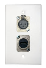 White PROCRAFT SPL-2X-WH-VAR 1 Gang Stainless Pro Audio Installation Wall Plate Loaded, Made in the USA