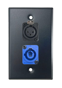 Black PROCRAFT SPL-2X-BK-VAR 1 Gang Stainless Pro Audio Installation Wall Plate Loaded, Made in the USA