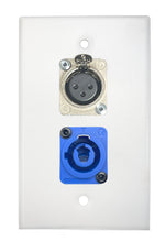White PROCRAFT SPL-2X-WH-VAR 1 Gang Stainless Pro Audio Installation Wall Plate Loaded, Made in the USA