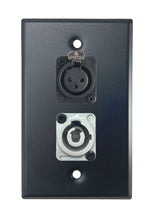Black PROCRAFT SPL-2X-BK-VAR 1 Gang Stainless Pro Audio Installation Wall Plate Loaded, Made in the USA