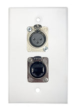 White PROCRAFT SPL-2X-WH-VAR 1 Gang Stainless Pro Audio Installation Wall Plate Loaded, Made in the USA
