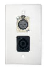 White PROCRAFT SPL-2X-WH-VAR 1 Gang Stainless Pro Audio Installation Wall Plate Loaded, Made in the USA