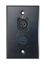 Black PROCRAFT SPL-2X-BK-VAR 1 Gang Stainless Pro Audio Installation Wall Plate Loaded, Made in the USA