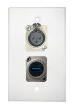 White PROCRAFT SPL-2X-WH-VAR 1 Gang Stainless Pro Audio Installation Wall Plate Loaded, Made in the USA
