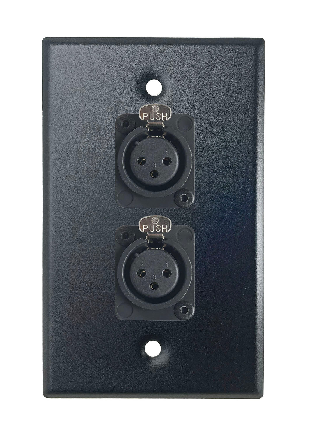 Black PROCRAFT SPL-2X-BK-VAR 1 Gang Stainless Pro Audio Installation Wall Plate Loaded, Made in the USA