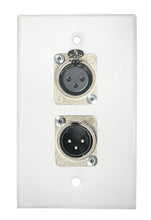 White PROCRAFT SPL-2X-WH-VAR 1 Gang Stainless Pro Audio Installation Wall Plate Loaded, Made in the USA