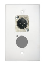 White PROCRAFT SPL-2X-WH-VAR 1 Gang Stainless Pro Audio Installation Wall Plate Loaded, Made in the USA