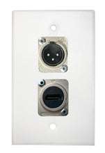 White PROCRAFT SPL-2X-WH-VAR 1 Gang Stainless Pro Audio Installation Wall Plate Loaded, Made in the USA