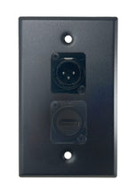 Black PROCRAFT SPL-2X-BK-VAR 1 Gang Stainless Pro Audio Installation Wall Plate Loaded, Made in the USA