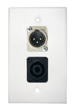 White PROCRAFT SPL-2X-WH-VAR 1 Gang Stainless Pro Audio Installation Wall Plate Loaded, Made in the USA