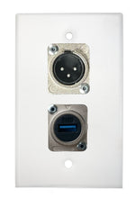 White PROCRAFT SPL-2X-WH-VAR 1 Gang Stainless Pro Audio Installation Wall Plate Loaded, Made in the USA