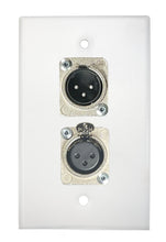 White PROCRAFT SPL-2X-WH-VAR 1 Gang Stainless Pro Audio Installation Wall Plate Loaded, Made in the USA