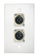 White PROCRAFT SPL-2X-WH-VAR 1 Gang Stainless Pro Audio Installation Wall Plate Loaded, Made in the USA