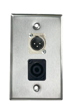 Stainless PROCRAFT SPL-2X-ST-VAR 1 Gang Stainless Pro Audio Installation Wall Plate Loaded, Made in the USA