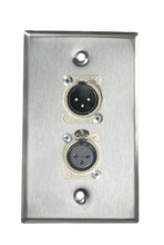 Stainless PROCRAFT SPL-2X-ST-VAR 1 Gang Stainless Pro Audio Installation Wall Plate Loaded, Made in the USA