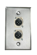 Stainless PROCRAFT SPL-2X-ST-VAR 1 Gang Stainless Pro Audio Installation Wall Plate Loaded, Made in the USA
