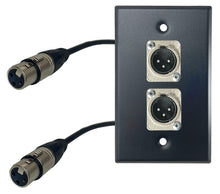 PROCRAFT Stainless Pro Audio Installation Wall Plate Loaded w/ Pigtail Pass thru Cable Made in the USA