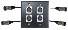 PROCRAFT Stainless Pro Audio Installation Wall Plate Loaded w/ Pigtail Pass thru Cable Made in the USA