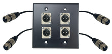 PROCRAFT Stainless Pro Audio Installation Wall Plate Loaded w/ Pigtail Pass thru Cable Made in the USA