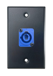Black PROCRAFT SPL-1X-BK-VAR 1 Gang Black Pro Audio Installation Wall Plate Loaded, Made in the USA