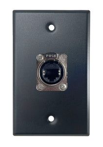 Black PROCRAFT SPL-1X-BK-VAR 1 Gang Black Pro Audio Installation Wall Plate Loaded, Made in the USA