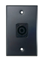 Black PROCRAFT SPL-1X-BK-VAR 1 Gang Black Pro Audio Installation Wall Plate Loaded, Made in the USA
