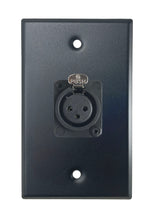 Black PROCRAFT SPL-1X-BK-VAR 1 Gang Black Pro Audio Installation Wall Plate Loaded, Made in the USA