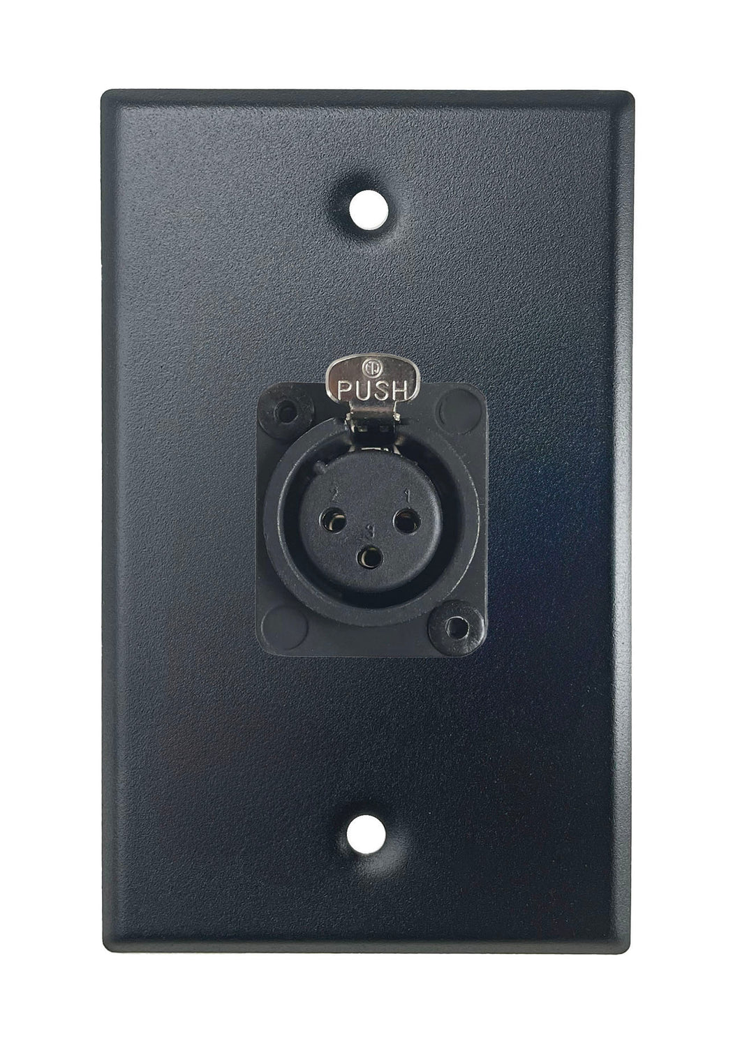 Black PROCRAFT SPL-1X-BK-VAR 1 Gang Black Pro Audio Installation Wall Plate Loaded, Made in the USA