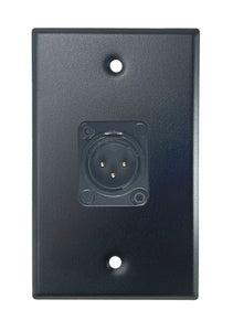 Black PROCRAFT SPL-1X-BK-VAR 1 Gang Black Pro Audio Installation Wall Plate Loaded, Made in the USA