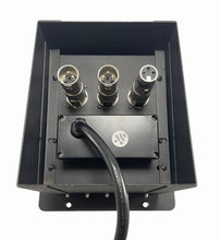 PROCRAFT MINI 2 HOLE LID FEED-THRU RECESSED Stage Pocket/Floor Box w/ 1) WIRED AC 2) XLR FEMALE 1 XLR MALE