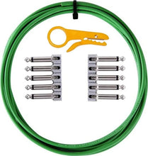 LAVA CABLES LCTRKTG Tightrope DIY High End Pedalboard Cable Kit - 10 foot - Green / Right Angle Solderless Connections