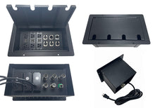 PROCRAFT JUMBO 4 HOLE LID FEED-THRU RECESSED Stage Pocket/Floor Box w/ 3) WIRED AC 4) XLR Female 1) XLR Male 1) RJ45