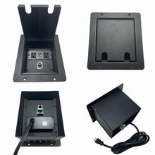 PROCRAFT MINI 2 HOLE LID FEED-THRU RECESSED Stage Pocket/Floor Box w/ 1) WIRED AC 1) RJ45