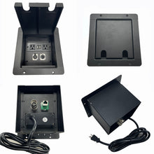 PROCRAFT MINI 2 HOLE LID FEED-THRU RECESSED Stage Pocket/Floor Box w/ 1) WIRED AC 1) XLR FEMALE 1 RJ45