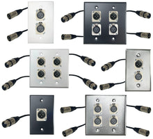 PROCRAFT Stainless Pro Audio Installation Wall Plate Loaded w/ Pigtail Pass thru Cable Made in the USA
