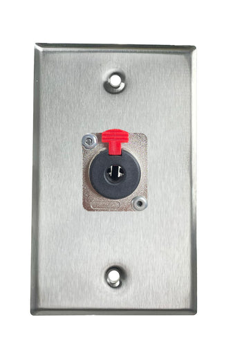 Stainless PROCRAFT SPL-1X-ST-VAR 1 Gang Stainless Pro Audio Installation Wall Plate Loaded, Made in the USA