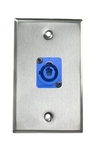 Stainless PROCRAFT SPL-1X-ST-VAR 1 Gang Stainless Pro Audio Installation Wall Plate Loaded, Made in the USA