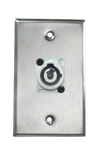 Stainless PROCRAFT SPL-1X-ST-VAR 1 Gang Stainless Pro Audio Installation Wall Plate Loaded, Made in the USA